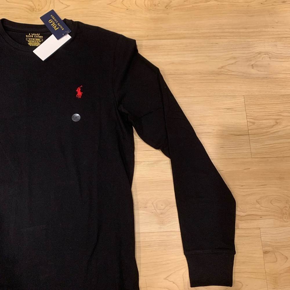 Polo Ralph Lauren Men's Custom Slim Fit Cotton Crewneck Tee T-shirt Black S-L - Picture 3 of 4